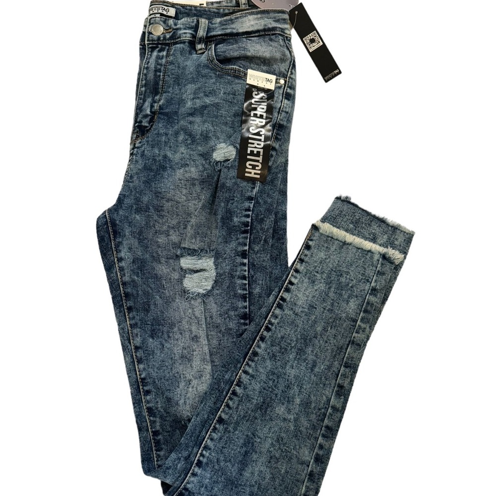 White tag super stretch high rise skinny jeans